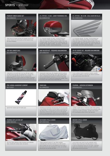 Honda bike accessory catalog #1