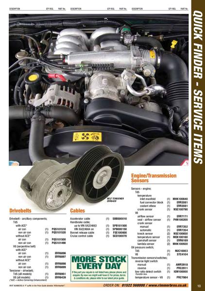 Page 11 of Rimmer Bros of the catalog Land Rover Discovery 2 Parts and