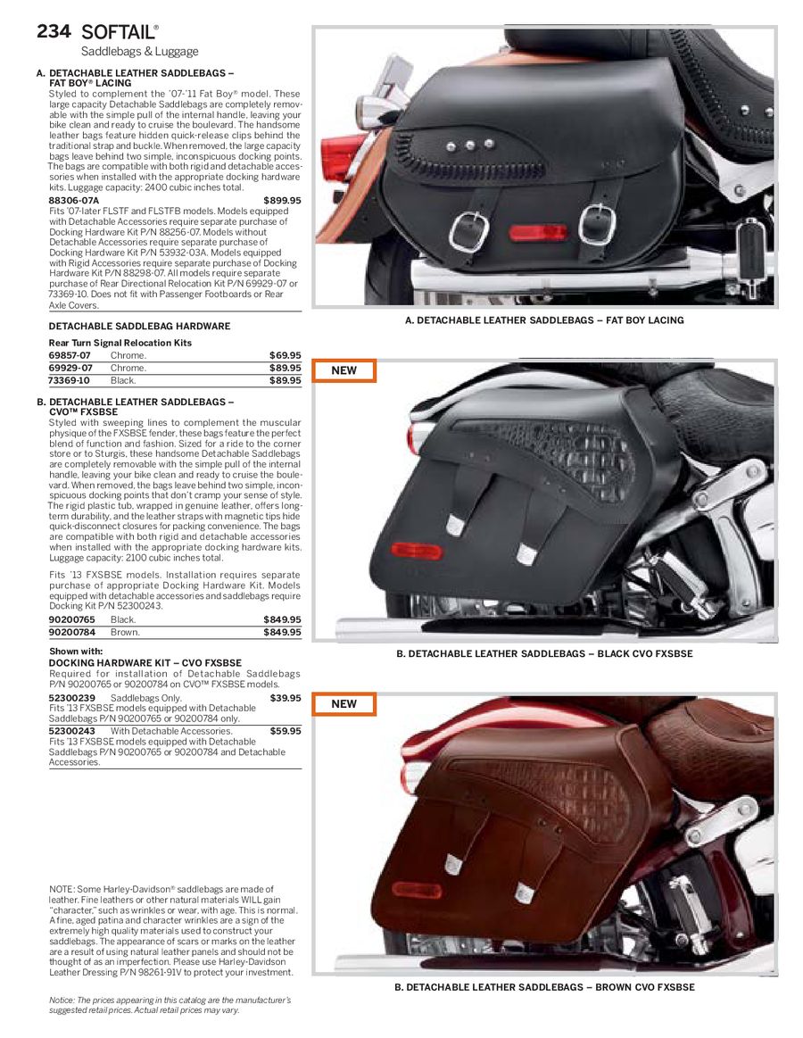 softail saddlebags detachable