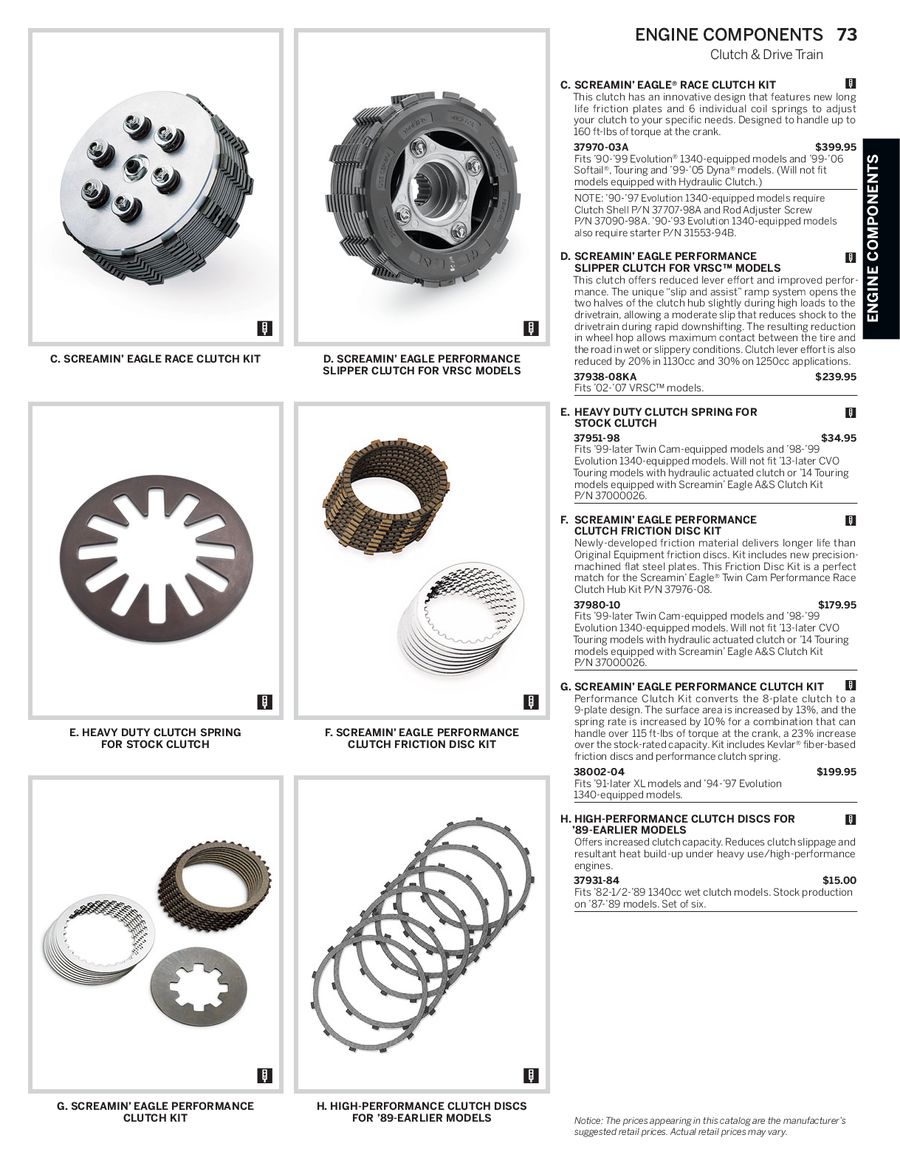 screamin eagle race clutch kit