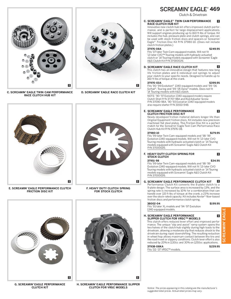 screamin eagle race clutch kit