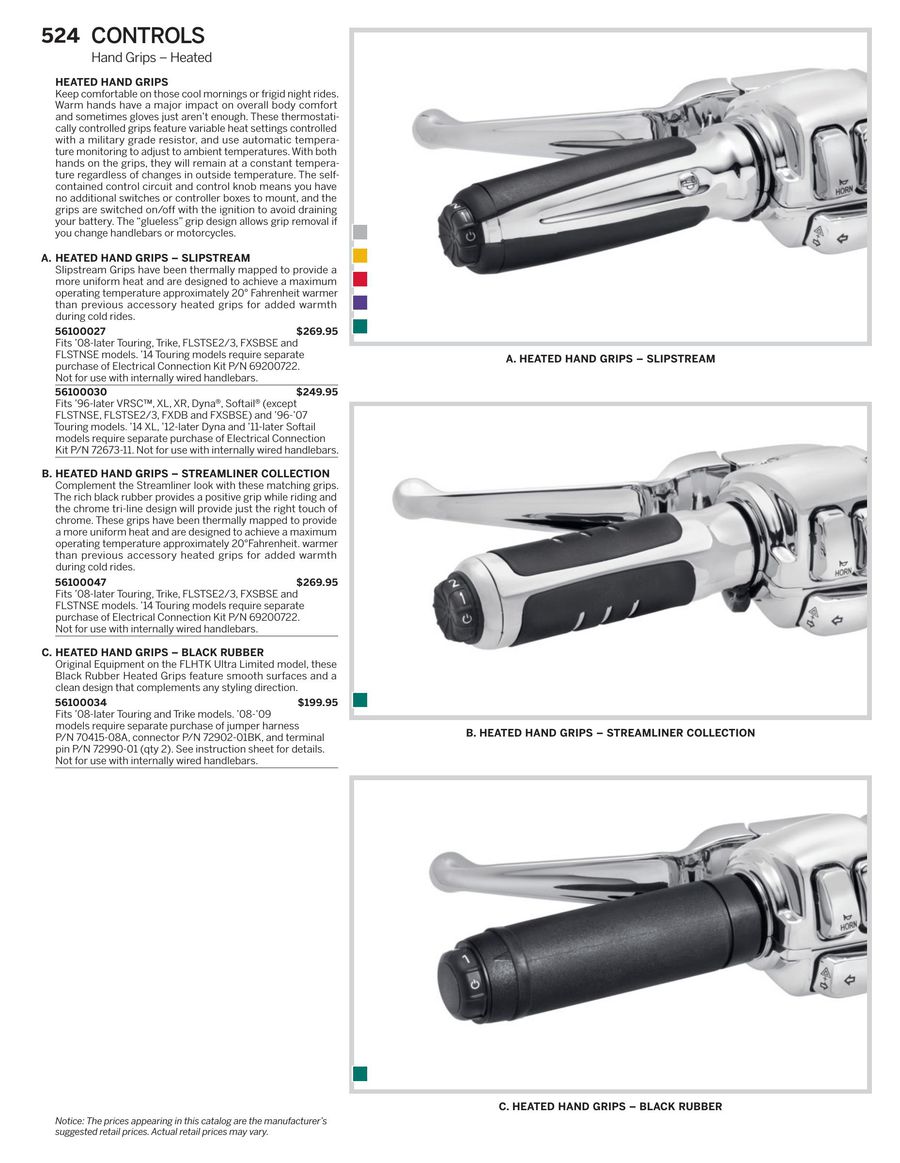 harley slipstream grips