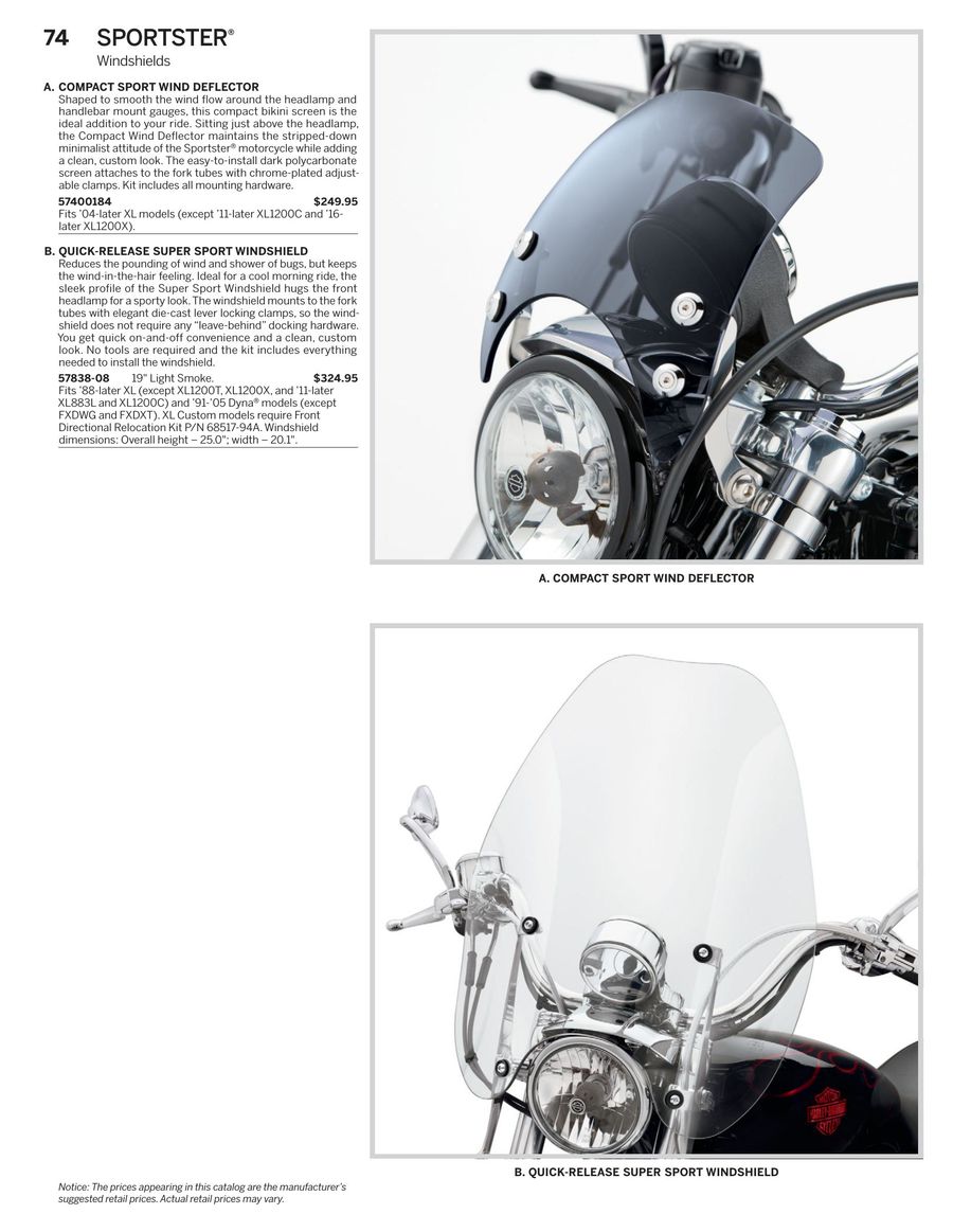 sportster wind deflector