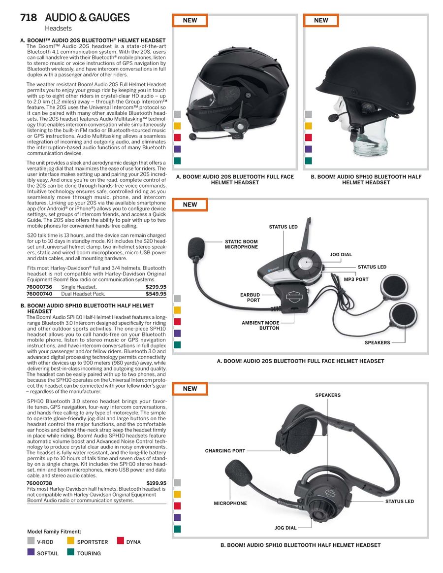 harley davidson headset parts