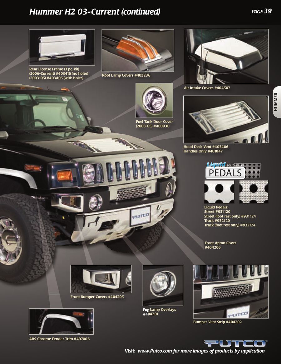 hummer h2 chrome accessories