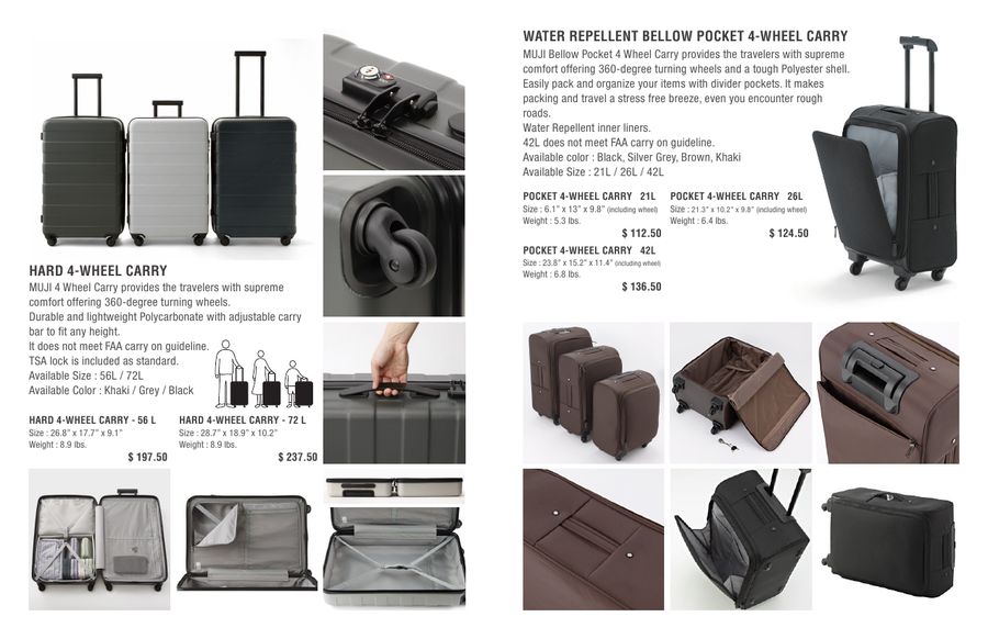 muji luggage size