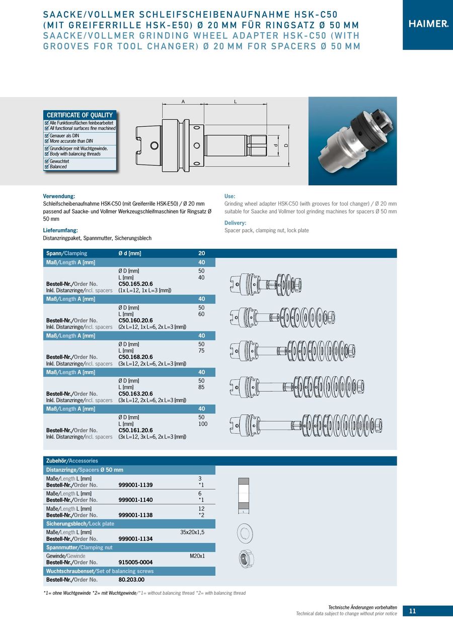 grinding wheel spacers