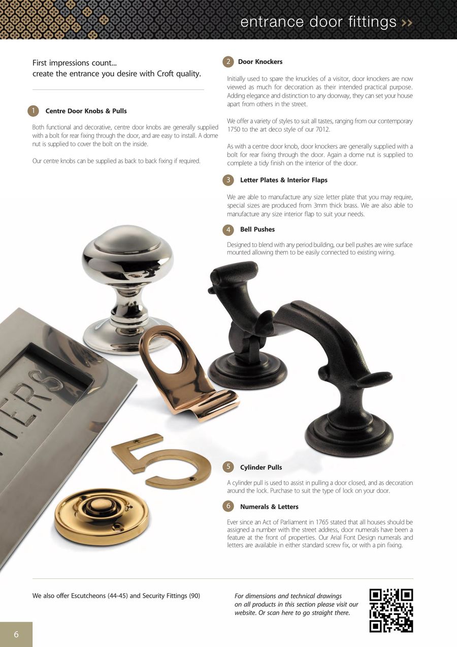 Entrance Door Fittings 2016 By Croft Uk