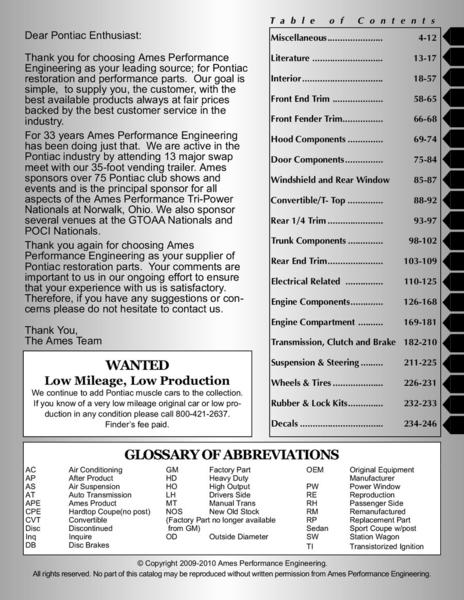 Pontiac Firebird Trans Am 2010. Page 1 of 2010 Pontiac Firebird/Trans Am Parts amp; Accessories by Ames