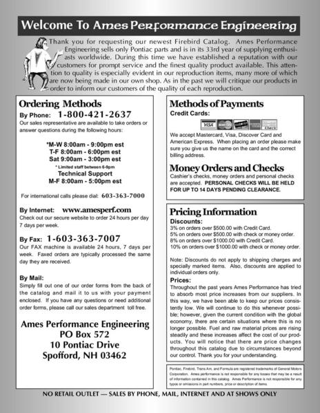 Pontiac Firebird Trans Am 2010. Page 2 of 2010 Pontiac Firebird/Trans Am Parts amp; Accessories by Ames