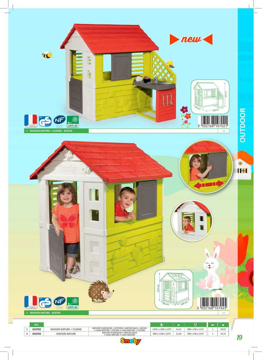 smoby nature playhouse with summer kitchen