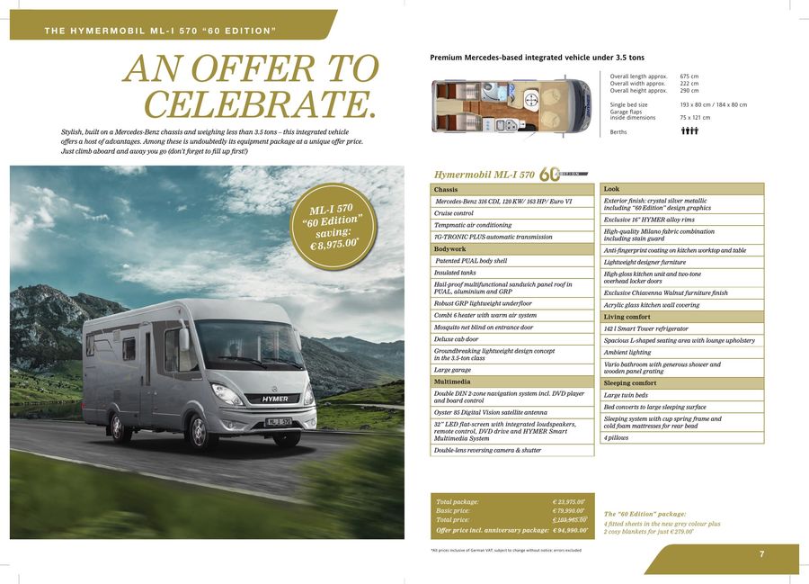 Hymer Motorhomes 60 Edition By Hymer Aktiengesellschaft